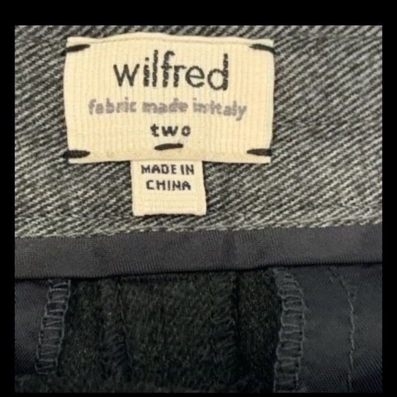 Wilfred Aritzia Womens 2 Charcoal Gray Drawstring Ankle Pants Cropped Minimalist - Picture 7 of 10